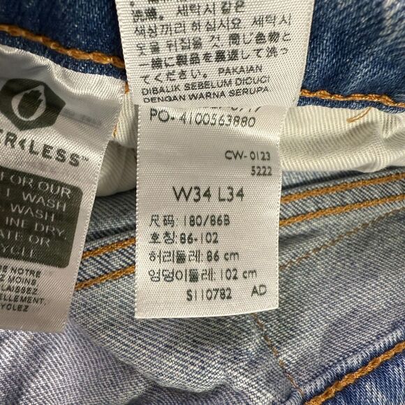 Levi's 527 PREMIUM Denim Men's Size 34x34 Light Wash, Distressed, Quality! 2/$50 - Picture 14 of 16
